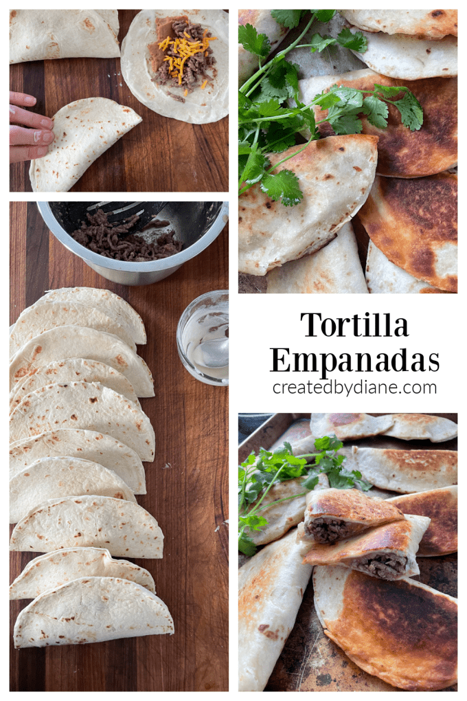 tortilla empanadas with beef, beans and cheese createdbydiane.com
