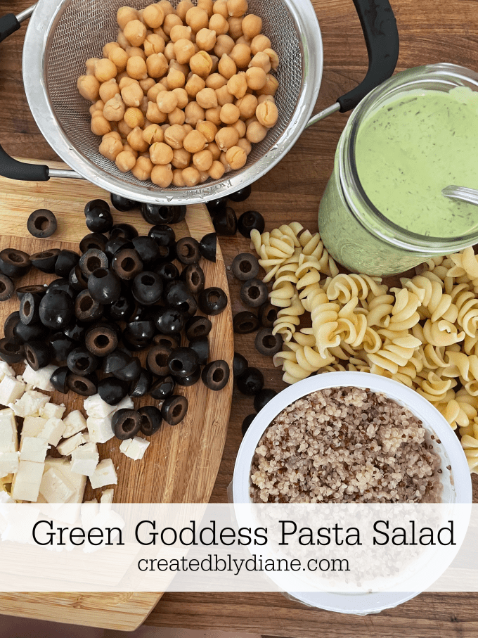green goddess pasta salad createdbydiane.com