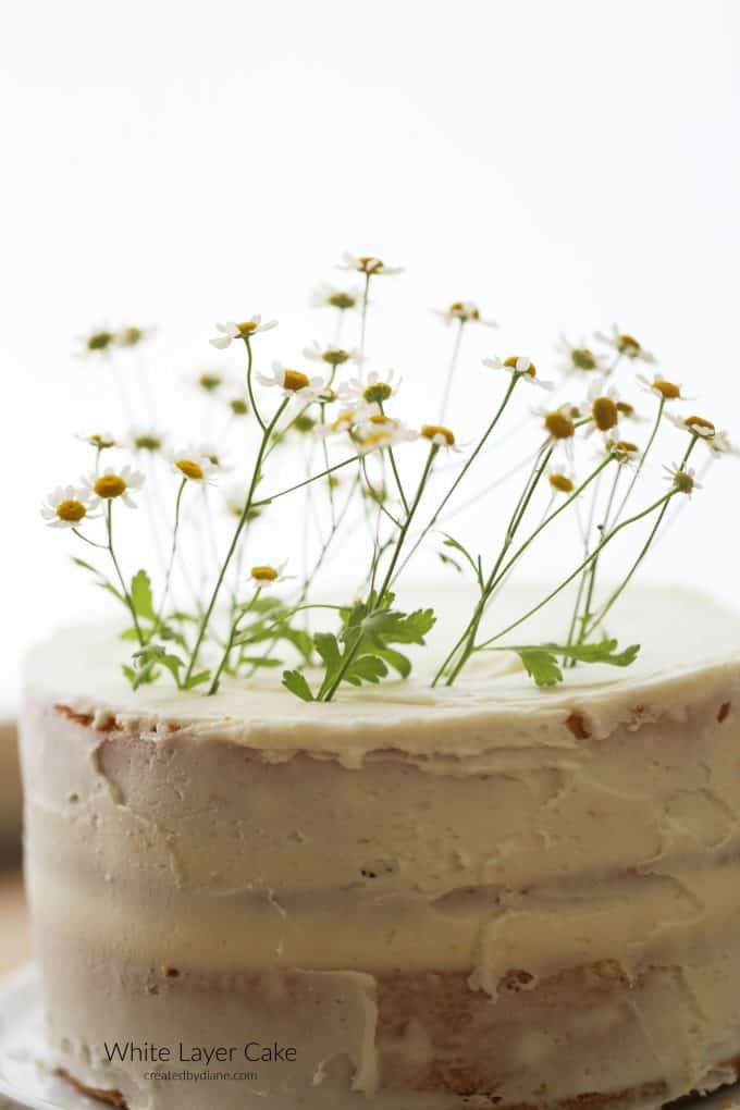 white layer cake, adjusted box cake mix recipe createdbydiene.com