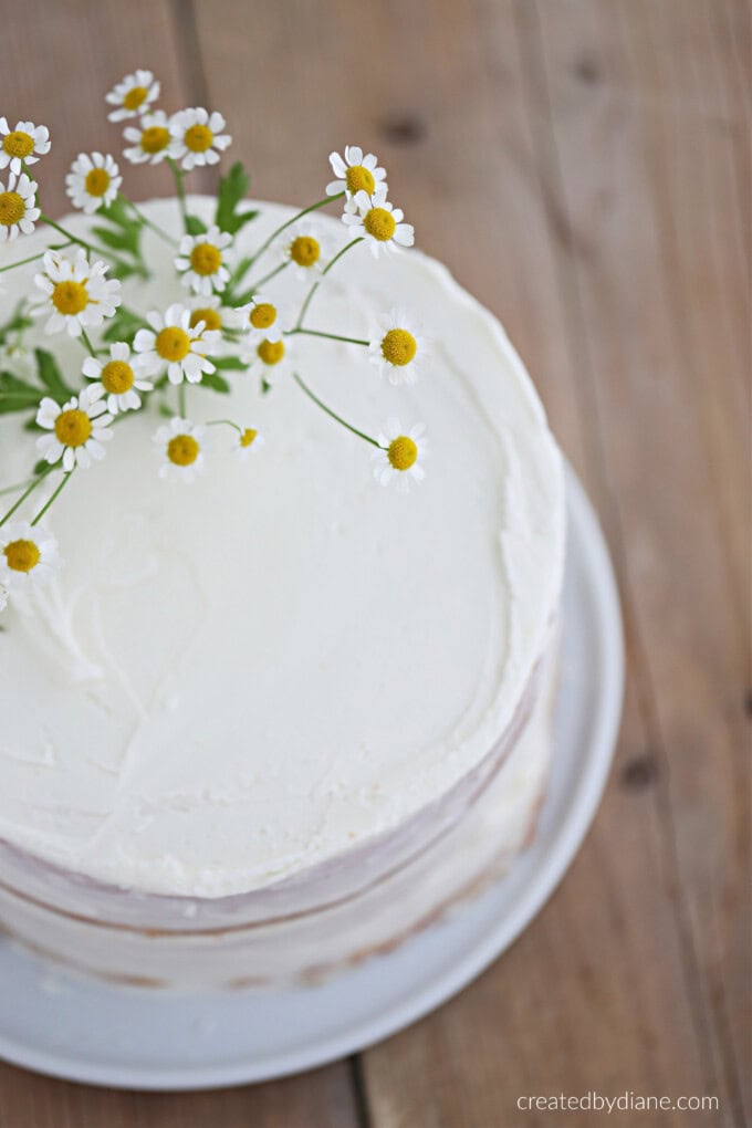 camomile on a 2 layer delicious white cake createdbydiane