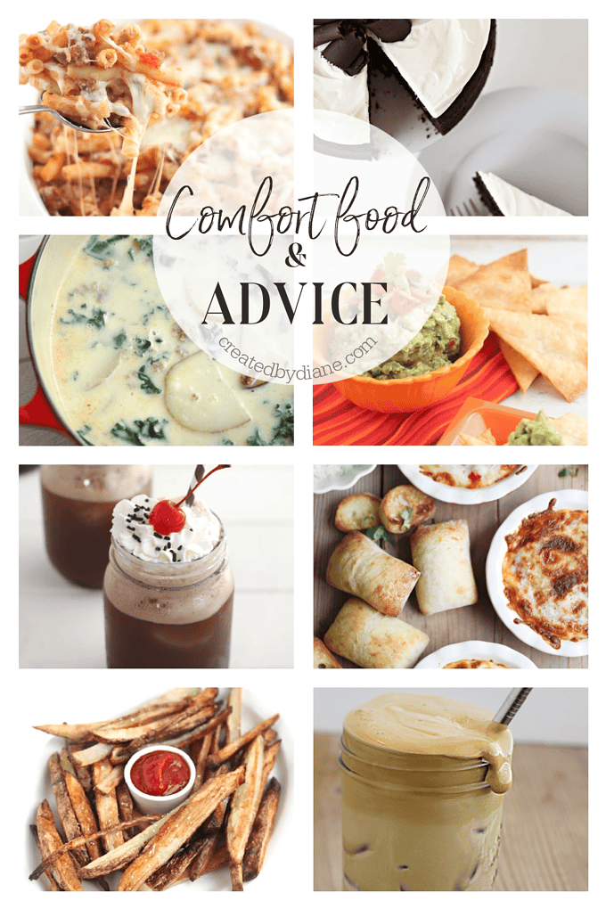 comfort food and ADVICE, relationship advice, friendship advice, comfort food for all your moods, state of mind.