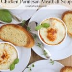 DELICIOUS chicken parmesan meatball soup createdbydiane.com