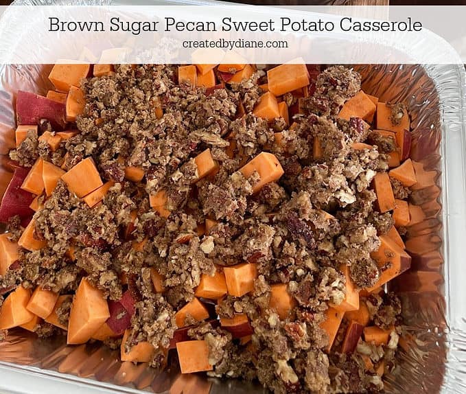 brown sugar pecan sweet potato casserole from createdbydiane.com
