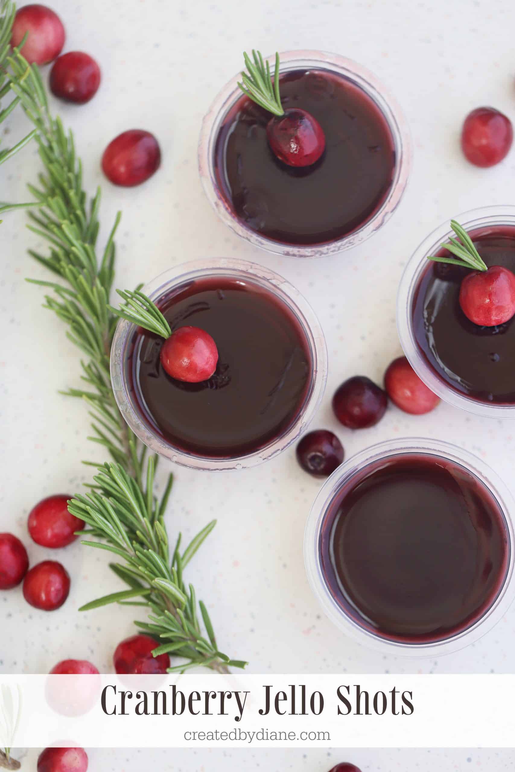 Cranberry Jello Shots