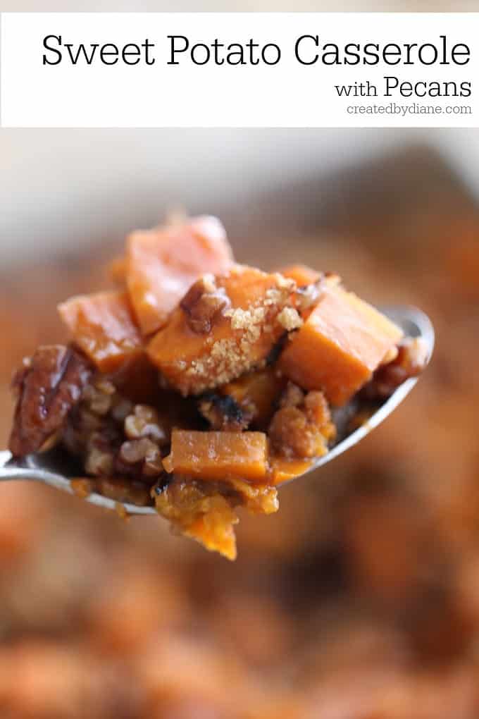 sweet potato casserole with pecans createdbydiane.com