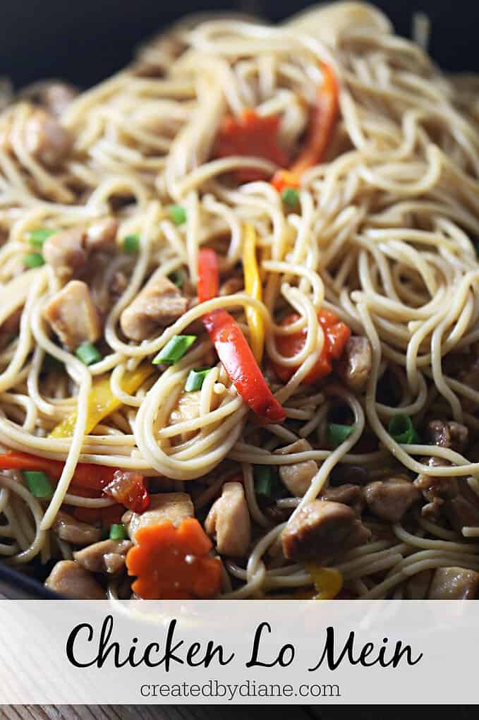 chicken lo mein recipe createdbydiane.com