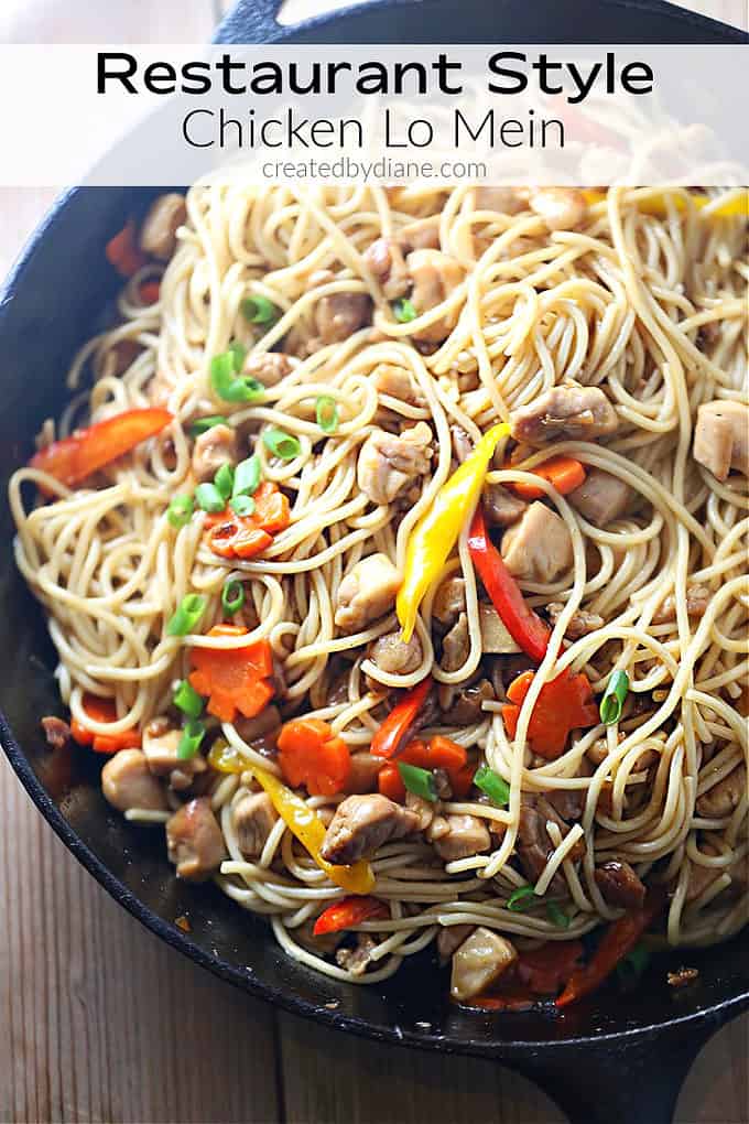 restaurant style chicken lo mein createdbydiane.com