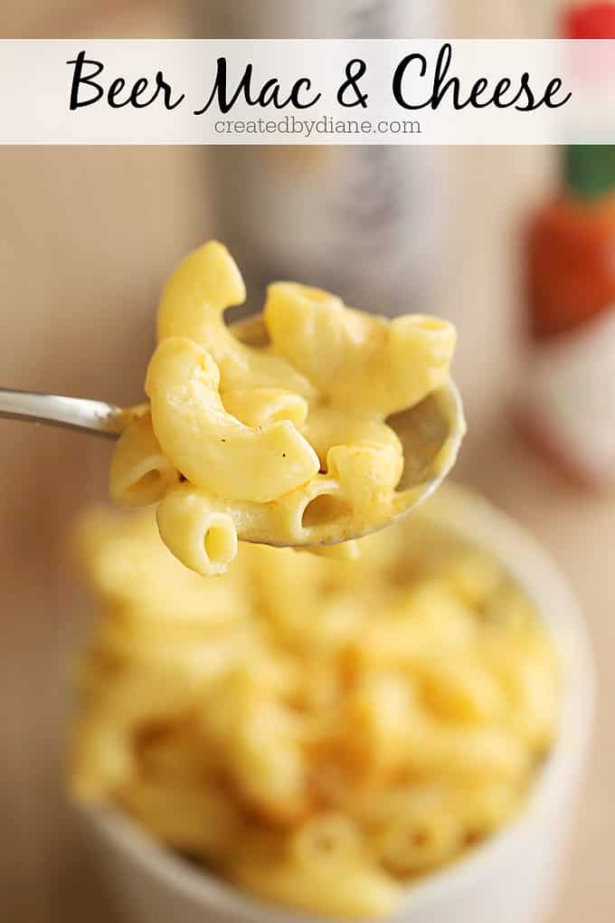 Beer mac and cheese recipe from createdbydiane.com