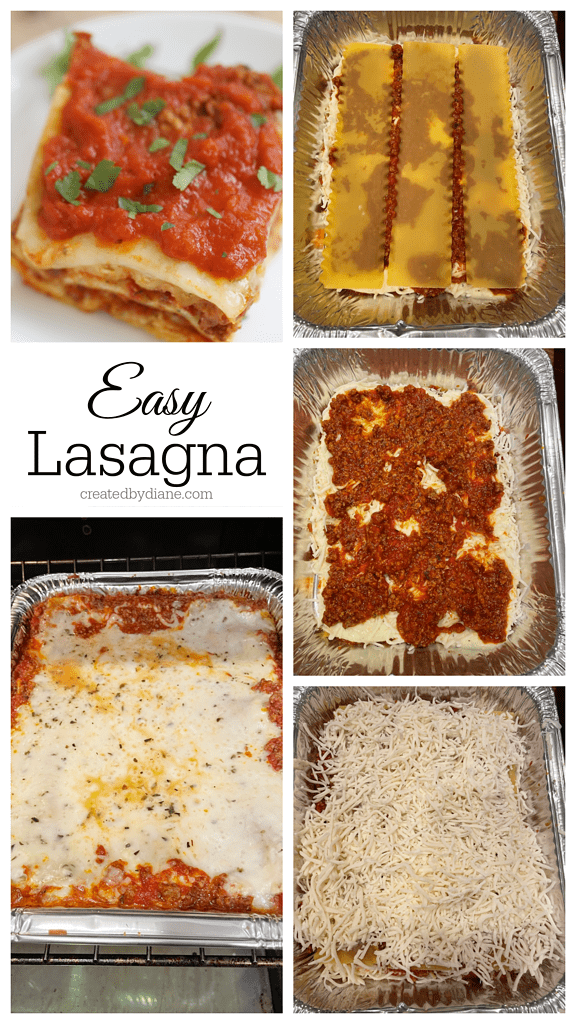 easy lasagna recipe from createdbydiane.com