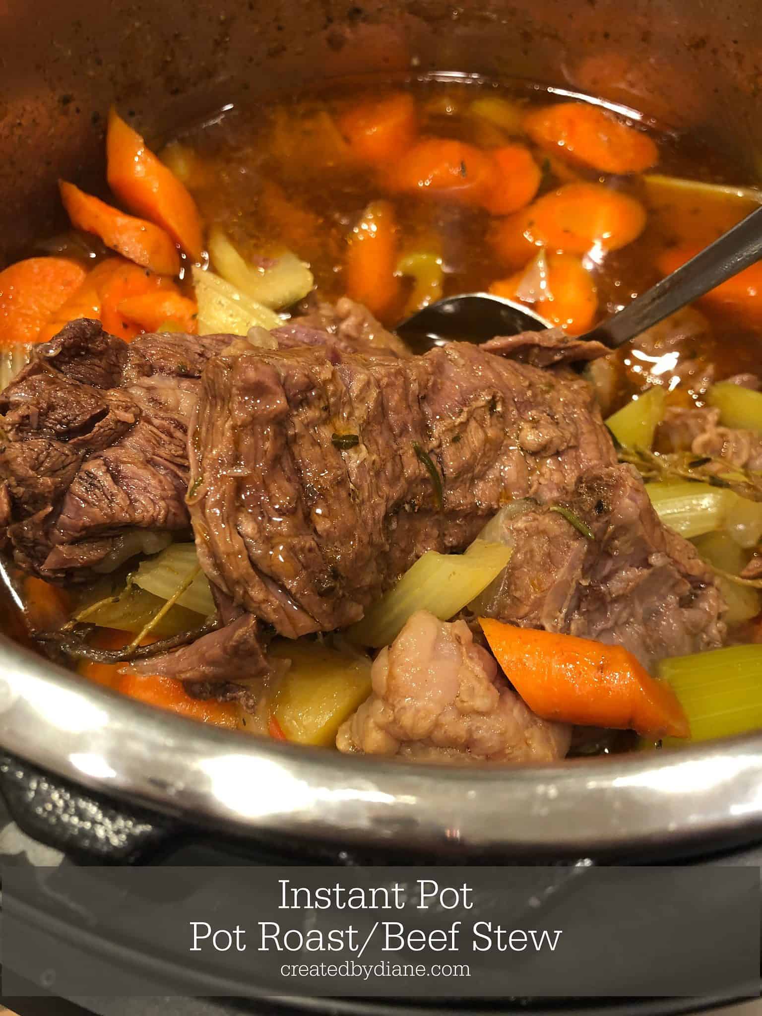 Pot Roast/Beef Stew Instant Pot Recipe Created by Diane