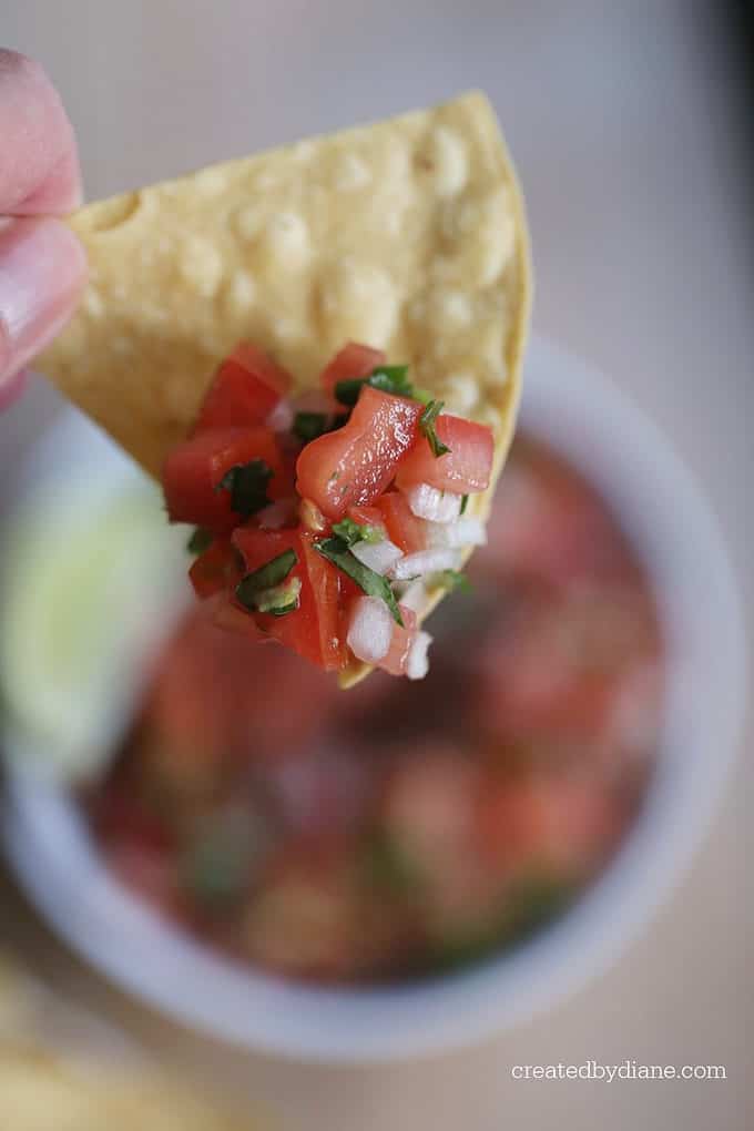 pico de gallo, salsa fresca, fresh tomato salsa createdbydiane.com