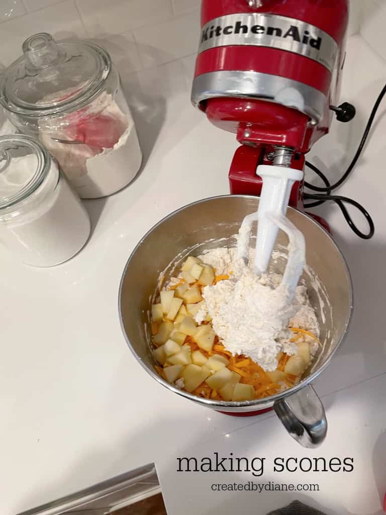 Apple Cheddar Scones Created by Diane