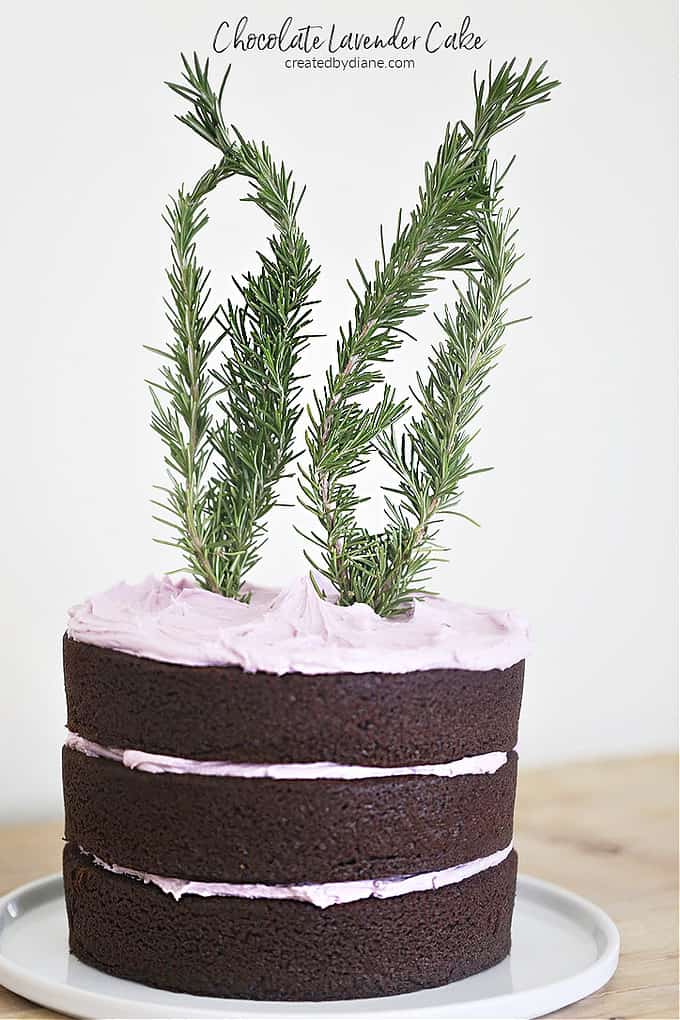 CHOCOLATE LAVENDER CAKE RECIPE createdbydiane.com