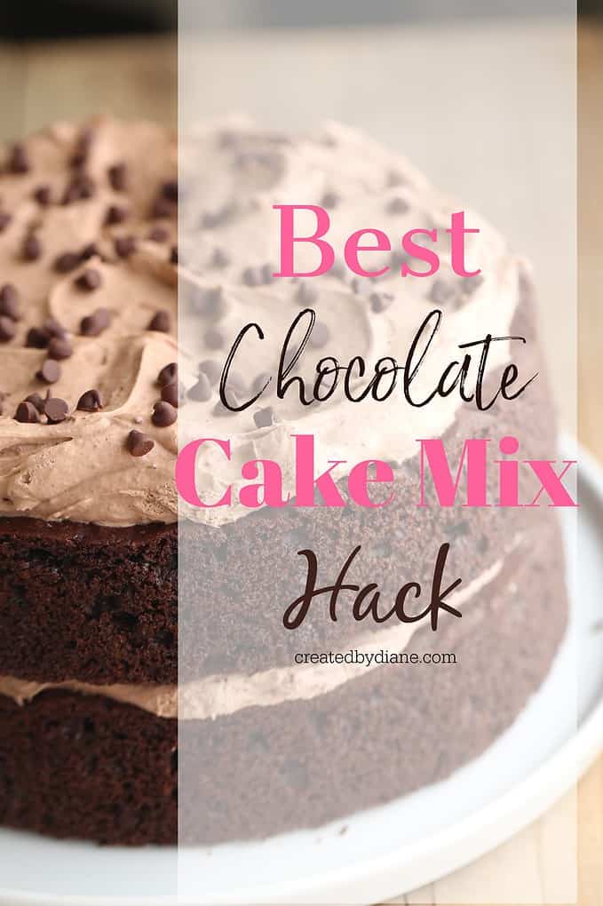 best chocolate cake mix hack createdbydiane.com