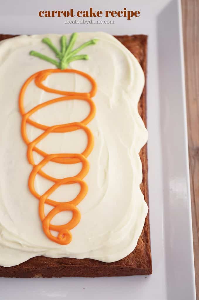 carrot cake recipe from createdbydiane.com
