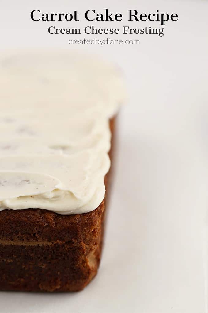 carrot cake with cream cheese frosting createdbydiane.com