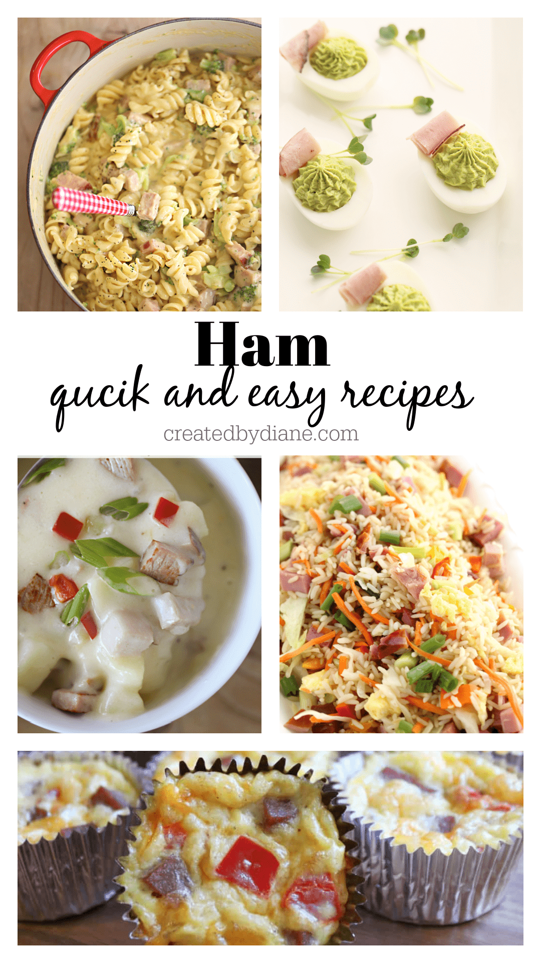 a collection of recipes using ham