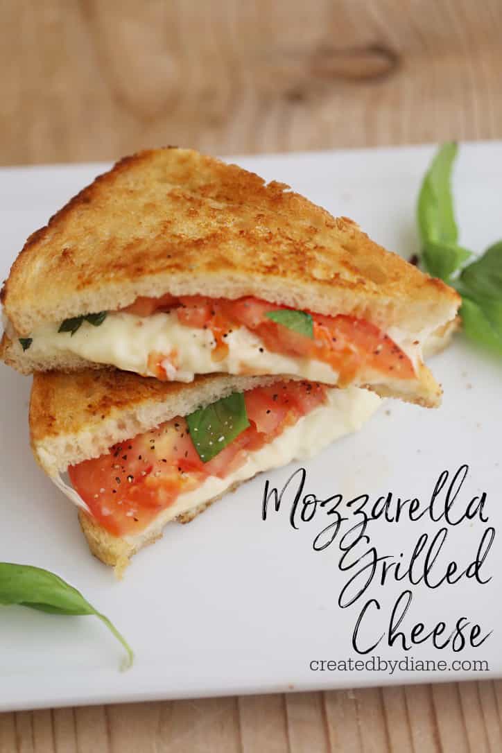 mozzarella grilled cheese sandwich createdbydiane.com