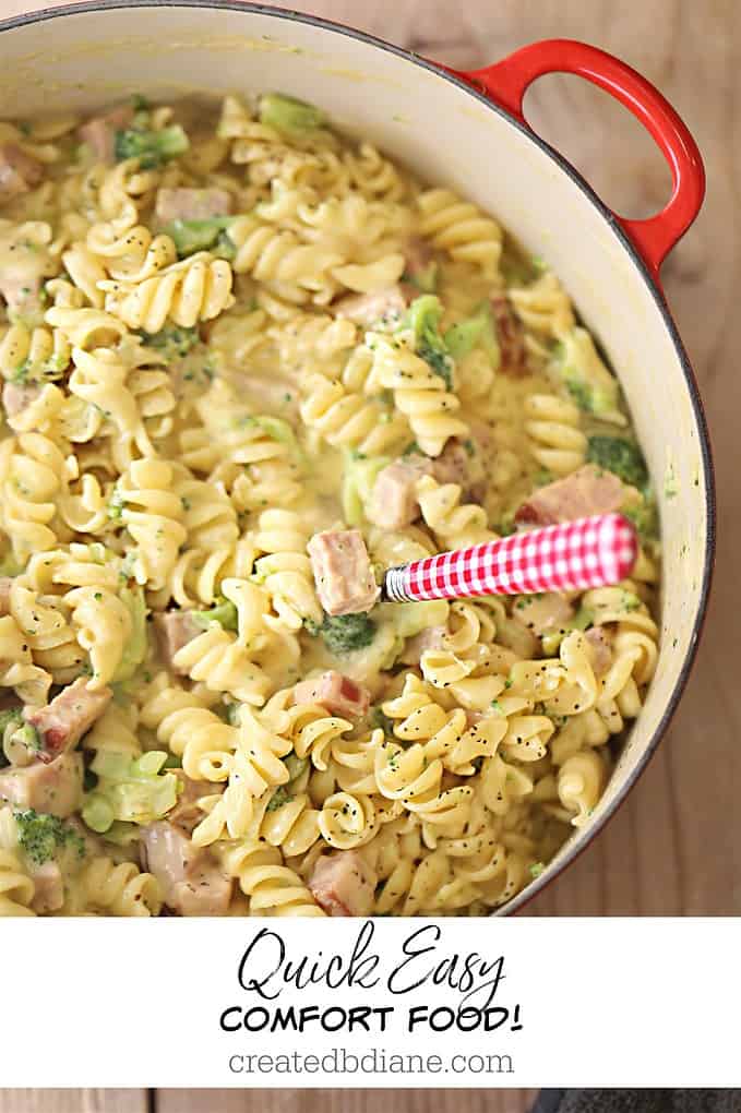 broccoli ham mac and cheese