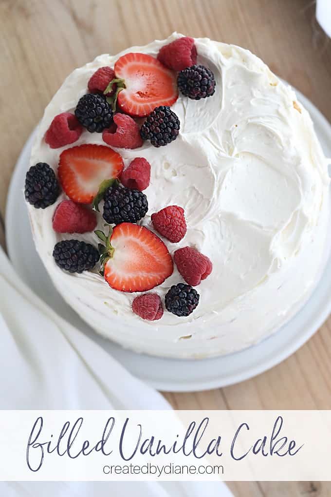 Filled Vanilla Cake createdbydiane.com