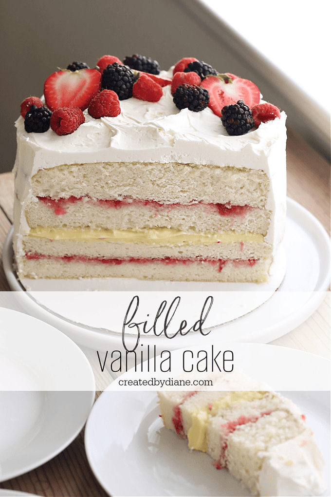 Filled Vanilla Cake createdbydiane.com