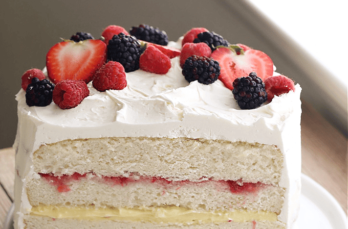 Filled Vanilla Cake createdbydiane.com