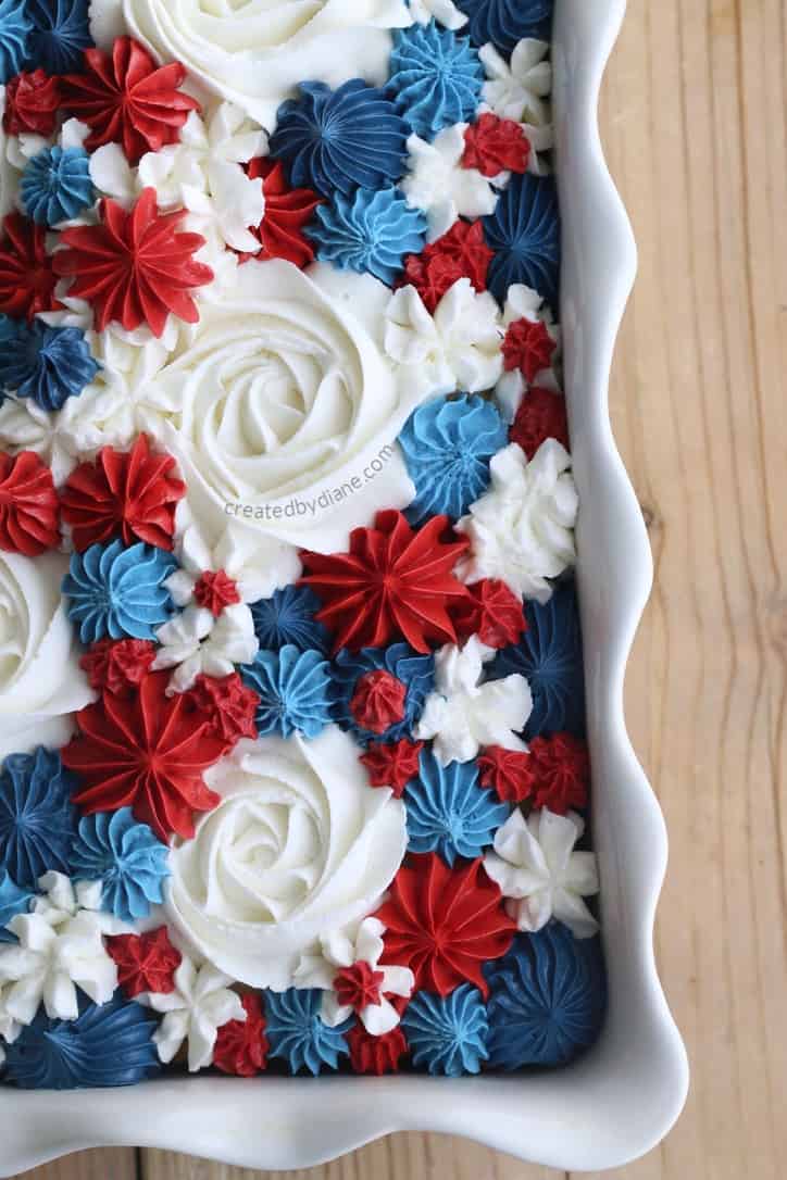 Red White and Blue Patriotic Cake