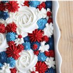 RED WHITE AND BLUE Frosted Cake createdbydiane.com