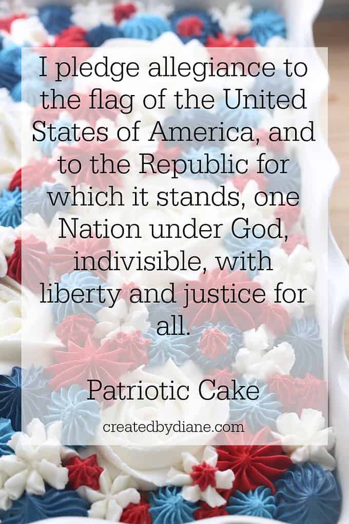 pledge of allegiance patriotic cake createdbydiane.com