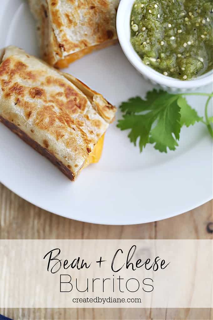 Bean and Cheese Burritos createdbydiane.com