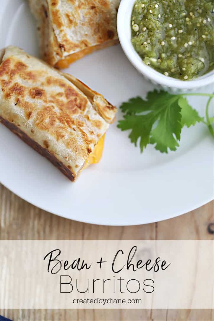 Bean and Cheese Burritos Created by Diane