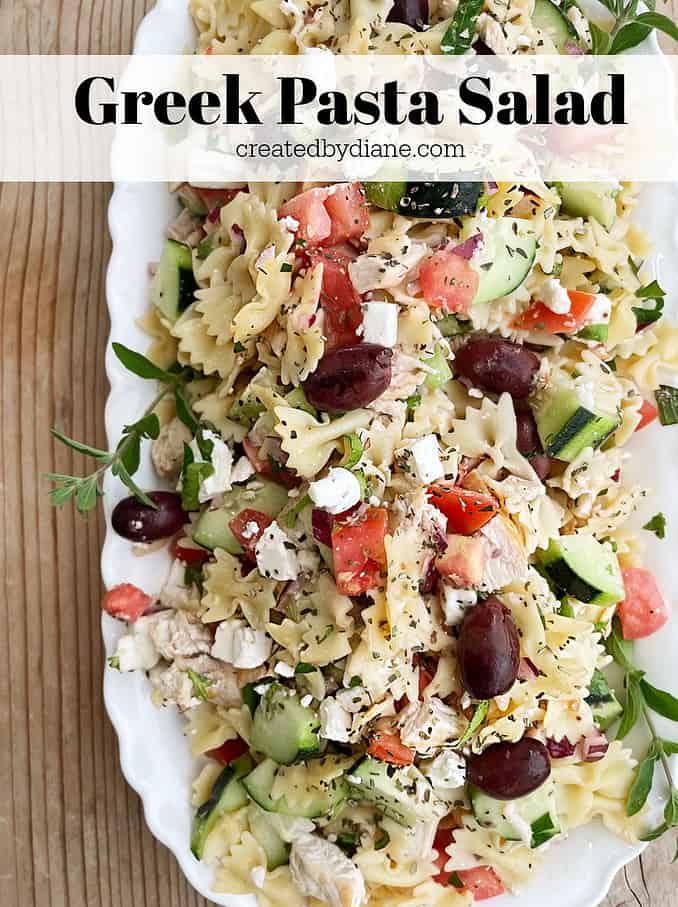 Greek Pasta Salad | Created by Diane