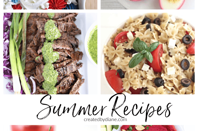 SUMMER RECIPES from food blogger createdbydiane.com