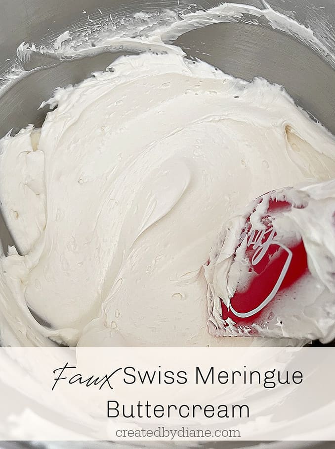 faux swiss meringue frosting no eggs createdbydiane.com