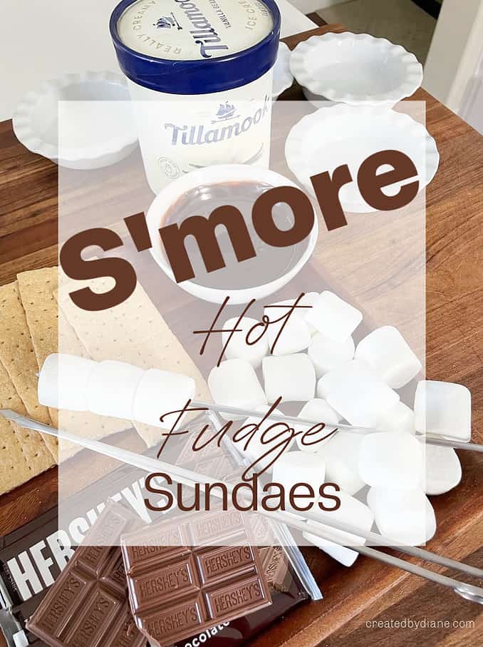smore hot fudge sundes the perfect ice cream treat