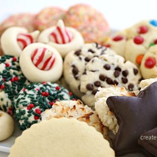 pretty tray of Christmas Cookie platter for any holiday createdbydiane.com
