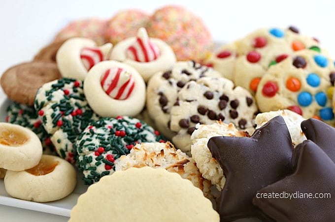 pretty tray of Christmas Cookie platter for any holiday createdbydiane.com