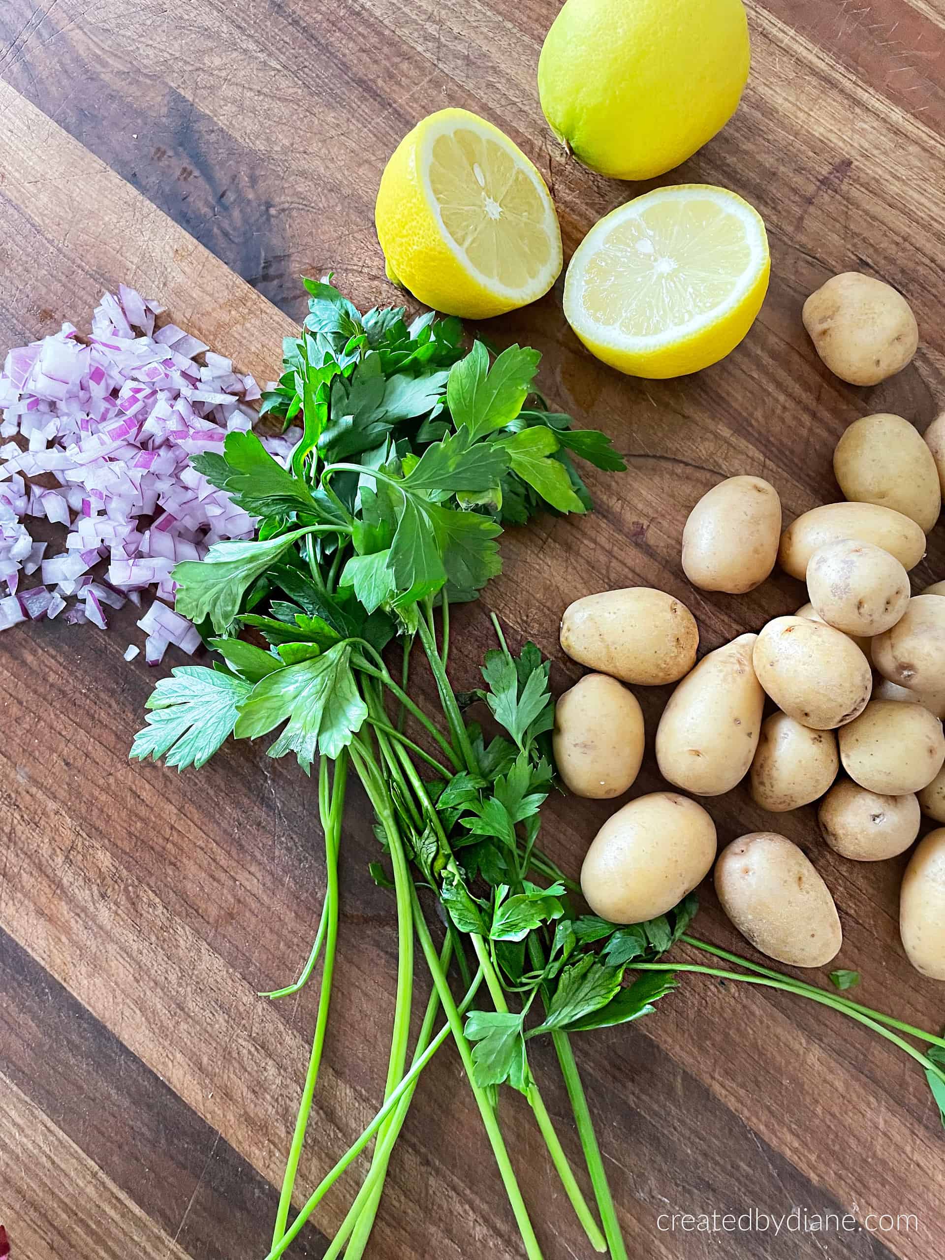Greek No Mayo Potato Salad Created by Diane