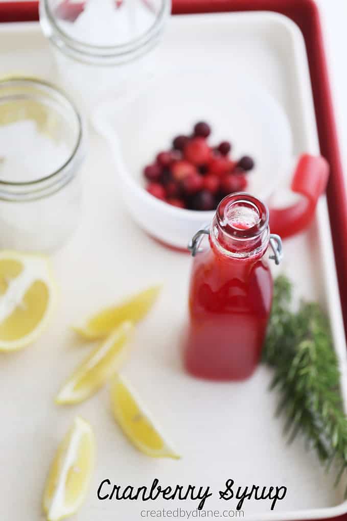 cranberry simple syrup recipe from createdbydiane.com
