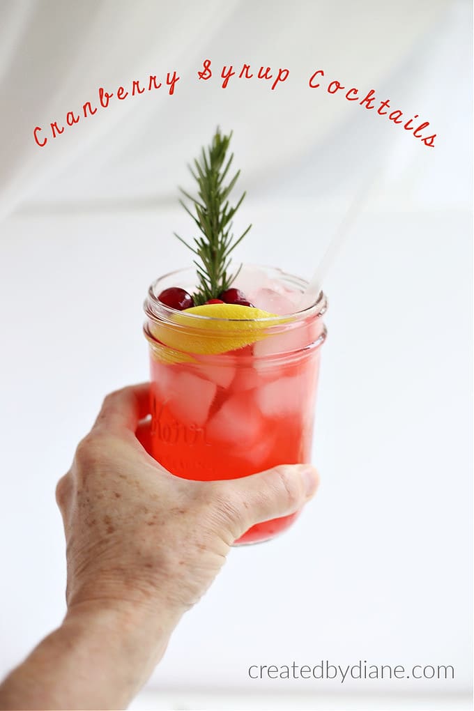cranberry syrup cocktails createdbydiane.com