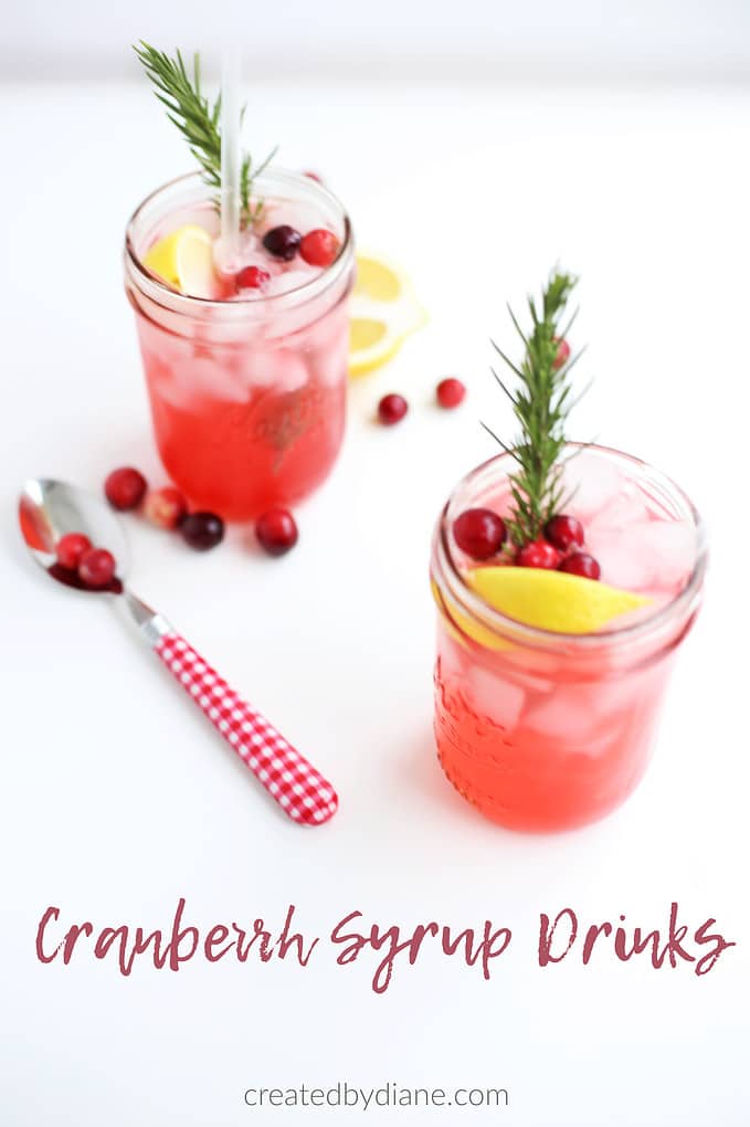 cranberry syrup drinks