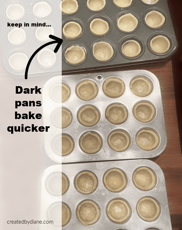 dark pans bake quicker than silver pans createdbydiane.com