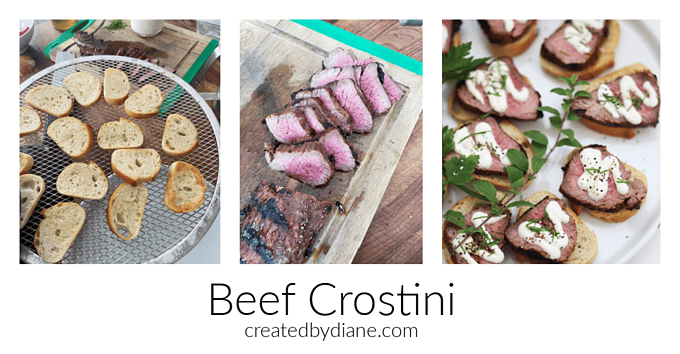 beef crostini with creamy horseradish sauce createdbydiane.com
