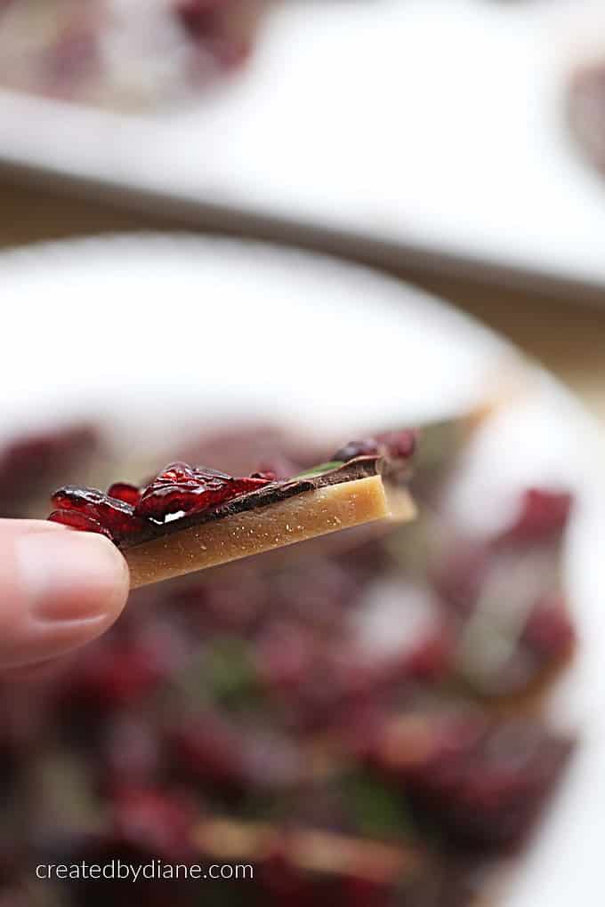 cranberry toffee recipe salted with rosemary from createdbydiane.com