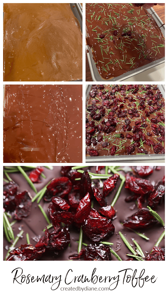 rosemary cranberry salted chocolate toffee createdbydiane.com