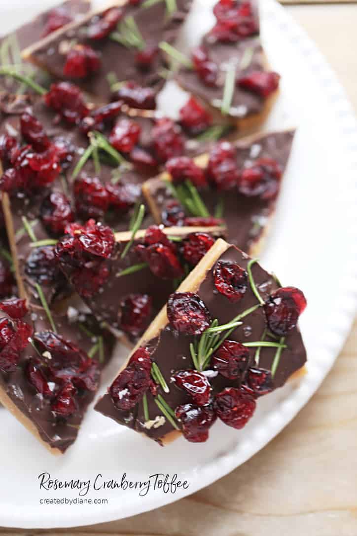 Rosemary Cranberry Toffee