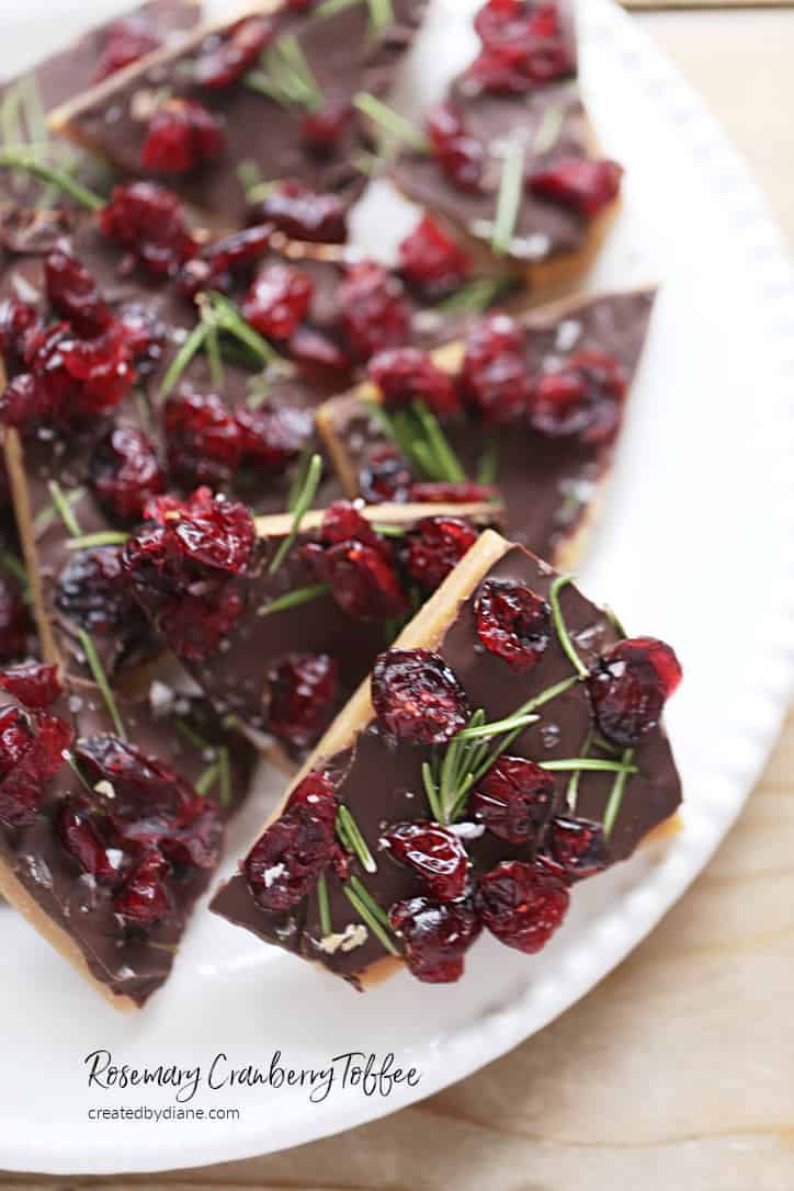 rosemary cranberry toffee recipe createdbydiane.com