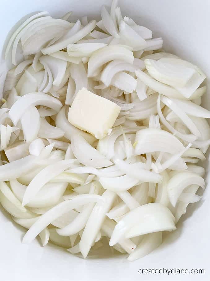 sliced onions createdbydiane.com