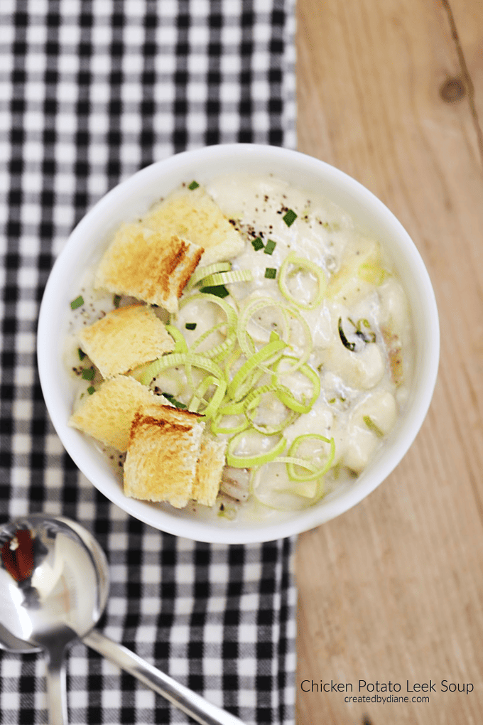 Chicken Potato Leek Soup | Created by Diane