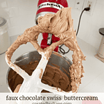 faux chocolate swiss buttercream frosting createdbydiane.com